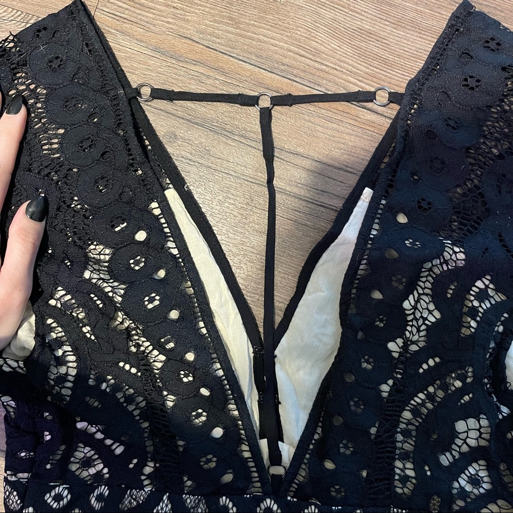 Free People | Million Lovers Lace Dress in Black - Picture 7 of 16